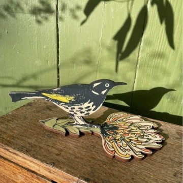 Bridget Farmer | Standing Bird Ornament | New Holland Honeyeater